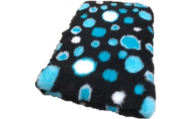 Vet Bed Circles Zwart Turquoise Wit - latex anti-slip