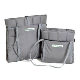 Doctor Bark 2in1 reistas met reisdeken voor de hond licht grijs