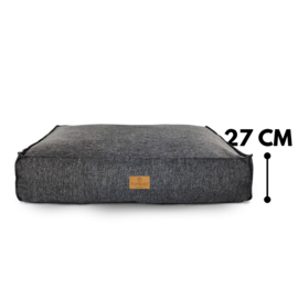 Topmast Hondenkussen Riva - Extra Dik Matras 27 cm - Grijs - Orthopedische silicone vulling