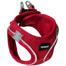 TOPMAST AIRMESH HONDENTUIG - CLICK & GO - VERSTELBAAR - ROOD