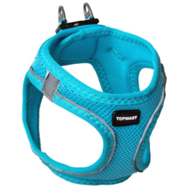 TOPMAST AIRMESH HONDENTUIG - CLICK & GO - VERSTELBAAR - TURQUOISE