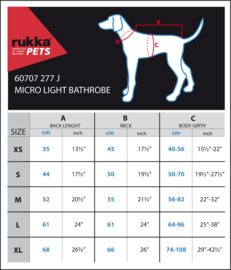 RukkaPets Micro Light Bathrobe - badjas- droogwrap