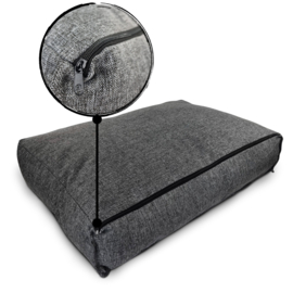Topmast Hondenkussen Riva - Extra Dik Matras 27 cm - Grijs - Orthopedische silicone vulling