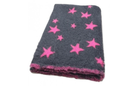 Vet bed Stars Antraciet Fuchsia - anti-slip