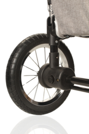 Topmast Hondenbuggy Big Smart - Grijs - 4 Wielen - 40 Kilo Draagvermogen