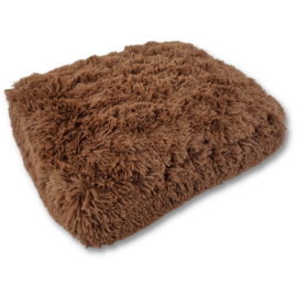 Topmast Fluffy Lounge Serie - Dierenmatras - Bruin - Maat XL - 120 x 90 x 28 cm