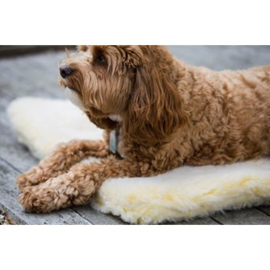 HuggleHounds® Fleece Mat extra dik 7,5 cm Naturel