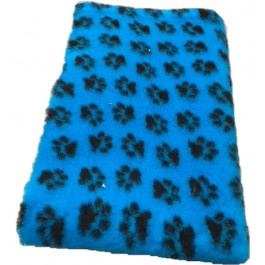 Vet Bed Turquoise met Zwarte Voetprint Latex Anti Slip