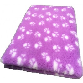 Vet Bed Lila met Witte Voetprint Latex Anti Slip