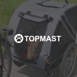 Topmast Easy Flow Hondenfietskar - Met Jogger Functie - Opvouwbaar - Blauw - Medium