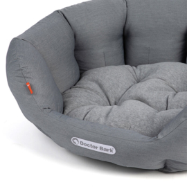 Doctor Bark Hondenmand Rond  Licht Grijs