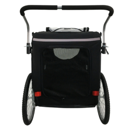 Topmast Easy Flow Hondenfietskar - Met Jogger Functie - Opvouwbaar - Zwart - Large