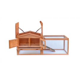 Topmast Konijnenhok Sunshine - 155 x 53 x 70 cm - Voor Buiten - Hout