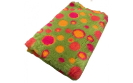 Vet Bed Circles Groen Roze Oranje- latex anti-slip
