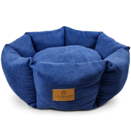 TOPMAST HONDENMAND COMFYNEST - 62 CM - BLAUW - POLYESTER VELOURS