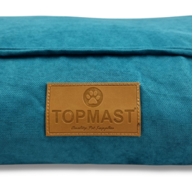 TOPMAST HONDENKUSSEN - VELOURS SOFT SERIE - TURQUOISE