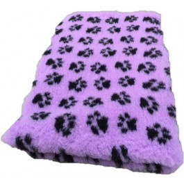 Vet Bed Lila met Zwarte Voetprint Latex Anti Slip