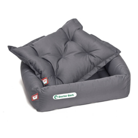 Doctor Bark orthopedische hondenmand set met inlegkussen grijs