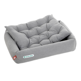 Doctor Bark orthopedische hondenmand set met inlegkussen licht grijs