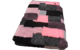 Vet Bed Patchwork & Roze Grijs Zwart - latex anti-slip