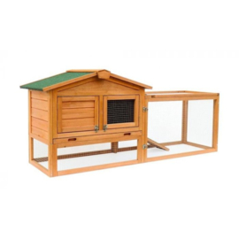 Topmast Konijnenhok Sunshine - 155 x 53 x 70 cm - Voor Buiten - Hout