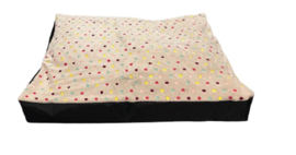 TOPMAST BLOKKUSSEN 100 X 70 X 10 CM FLEECE DOTS - ZACHTE VULLING