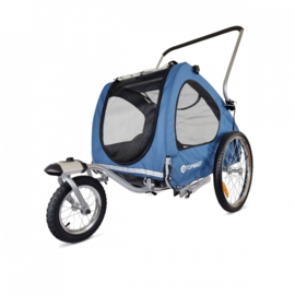 Topmast Hondenfietskar Streamline - Met Jogger Functie en Draaibaar voorwiel - Opvouwbaar - Blauw