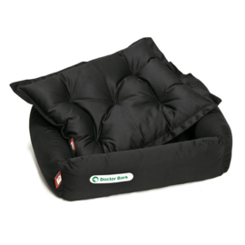 Doctor Bark orthopedische hondenmand set met inlegkussen zwart