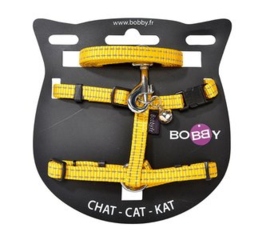 Kattenharnas met riem Safe Geel