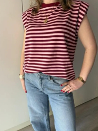 Top gestreept rood