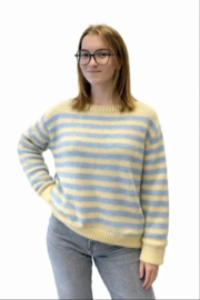 Trui gestreept blauw/geel