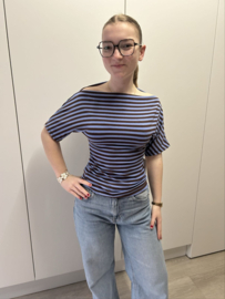 T-shirt gestreept blauw