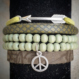 Combinatie armband groen