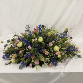 Fleurig blauw roze