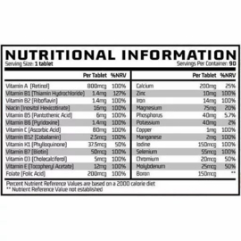 Chemical Warfare Multivitaminen 30 tabletten