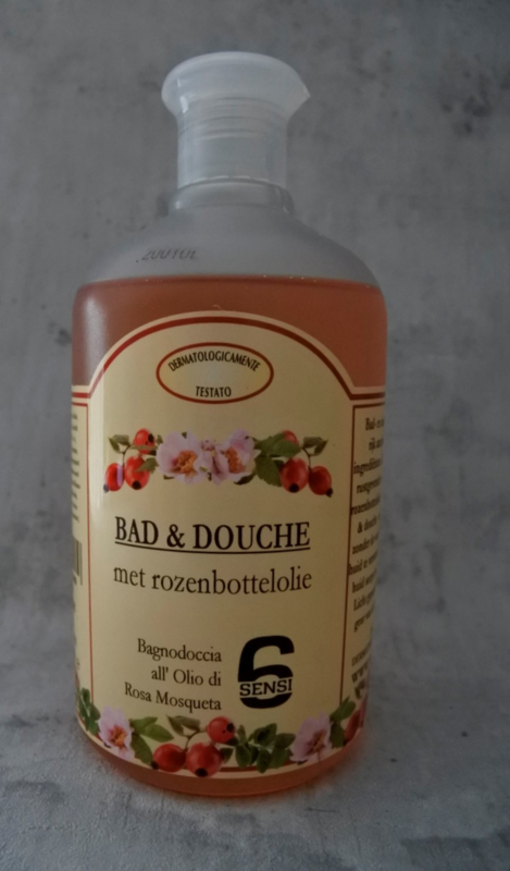 Bad & Douche met rozenbottelolie (500 ml)