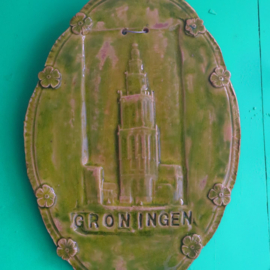 Lichtgroene Martinitoren tegel "Groningen"