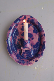 Paars/blauw miniwandkaarsje