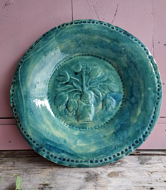 Groot aqua blauw bord