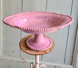 Roze/lila schaal op voet