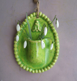 Groen mini wandvaasje