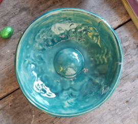 Aqua blauwe kom