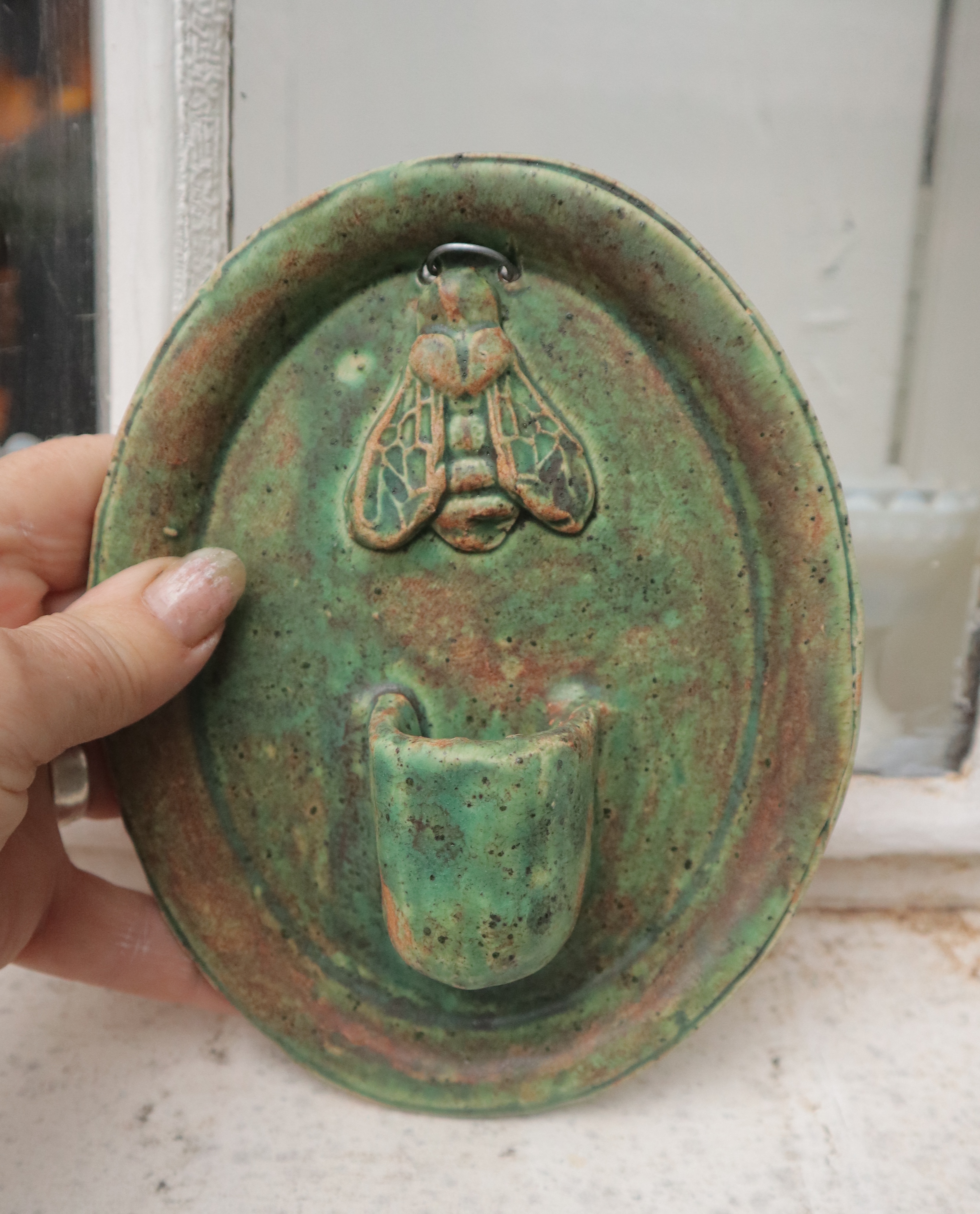 Groen wandvaasje