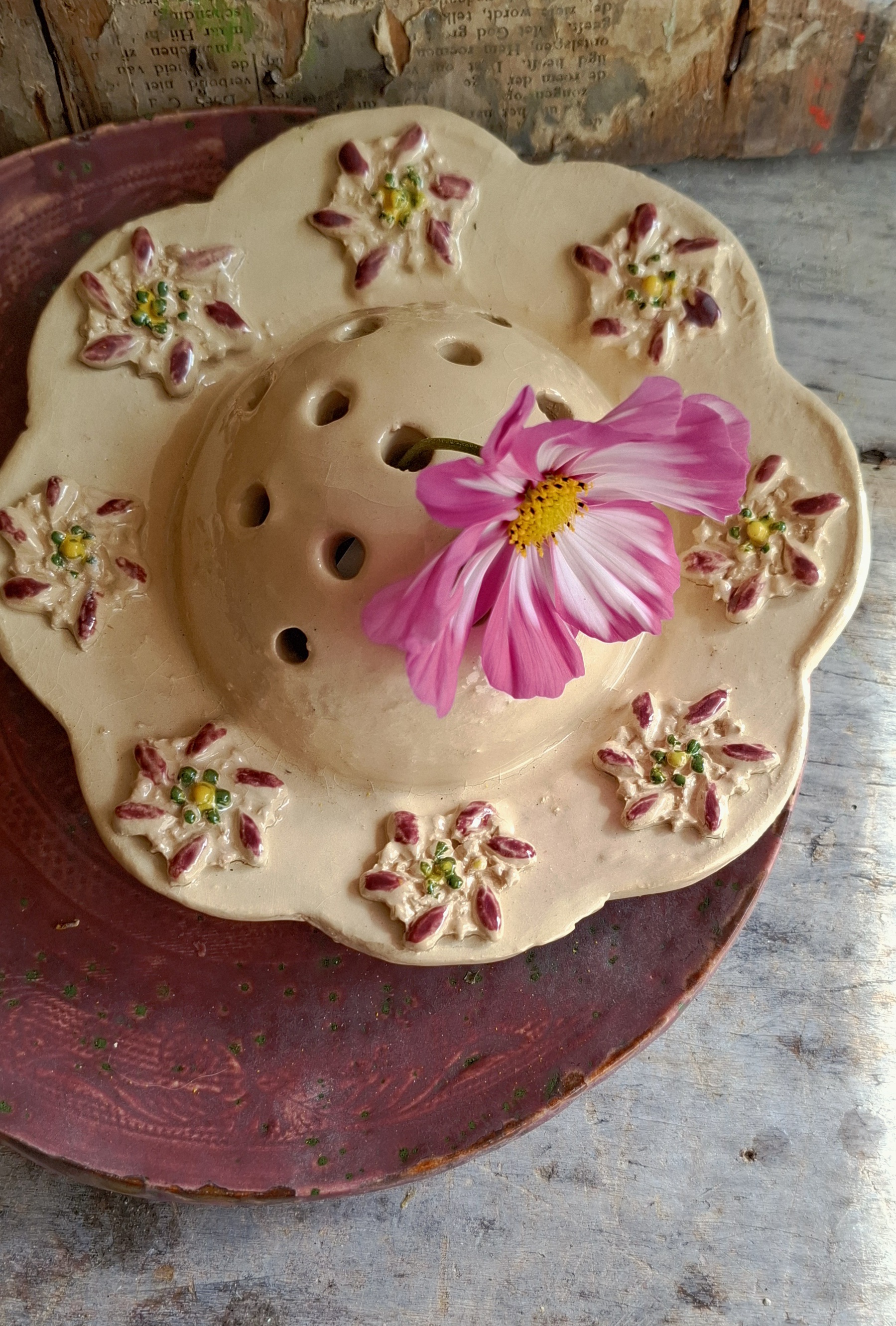 Handbeschilderd bloemstekertje