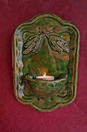 Groen waxinebordje