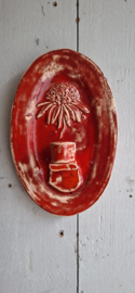 Rood wandkaarsje