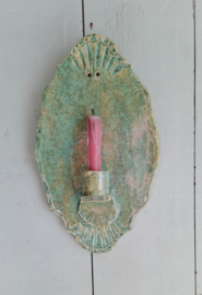 Groenige wandkaars