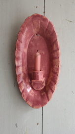 Oud roze wandkaars