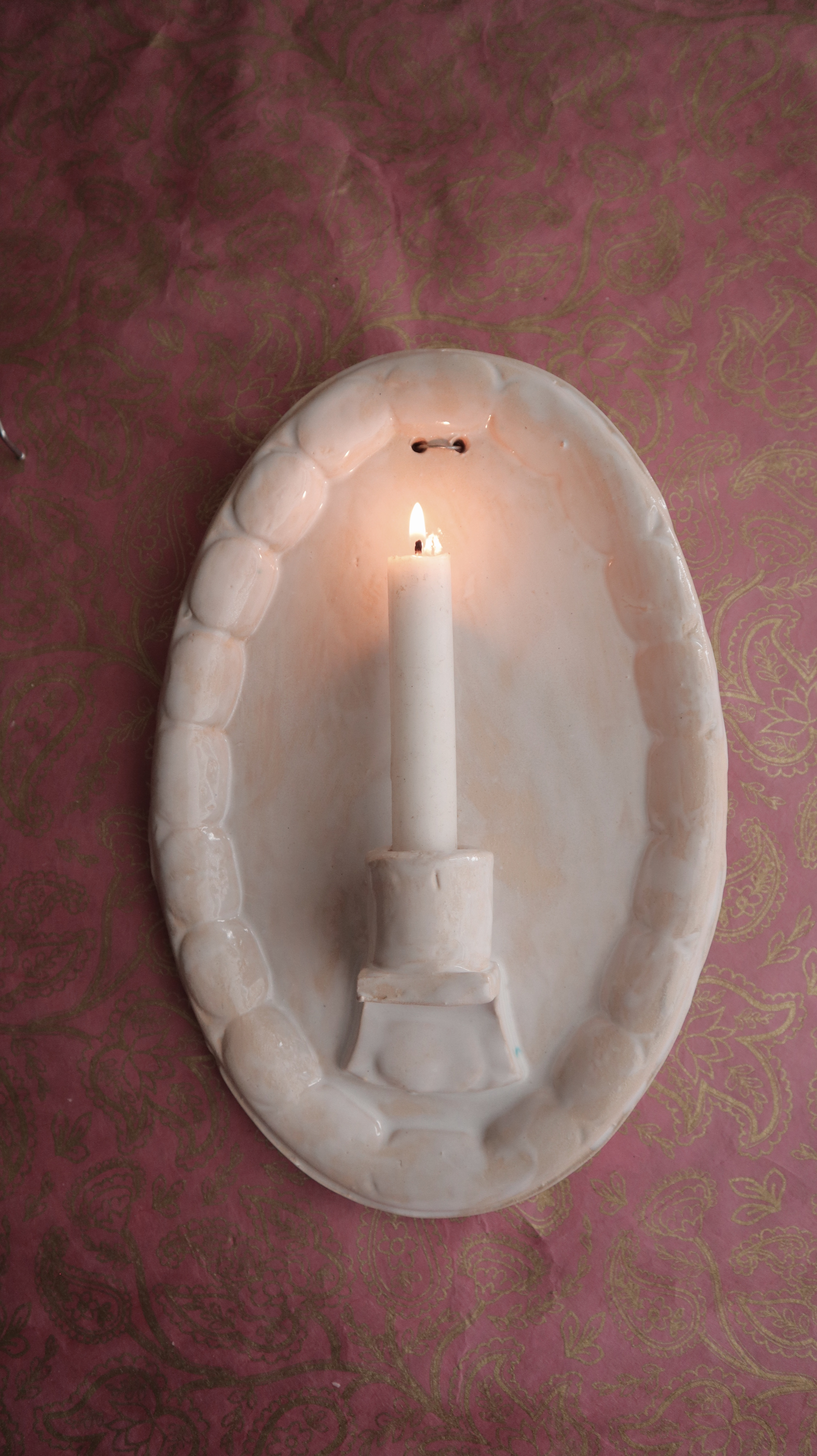 Mooie witte wandkaars