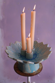 Prachtige lichtblauwe kandelaar